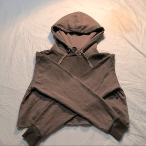 wild fable | brown ombré cropped hoodie shirt